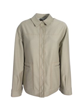 Max Mara Max Mara Kurtka outdoor q-roa-35567 Beżowy Regular Fit