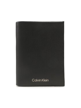 Calvin Klein Calvin Klein Nagyméretű férfi pénztárca Ck Concise Trifold 6Cc W/Detiach K50K510588 Fekete