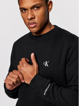 Calvin Klein Jeans Calvin Klein Jeans Mikina Embroidered Logo J30J314536 Černá Regular Fit