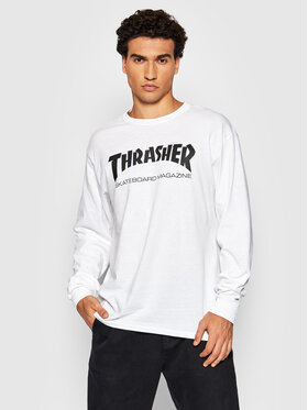 Thrasher Thrasher Marškinėliai ilgomis rankovėmis Skatemag Balta Regular Fit