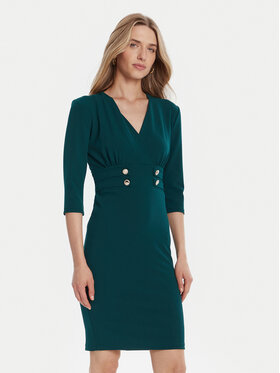 Rinascimento Rinascimento Koktel haljina CFC0126151003 Zelena Slim Fit