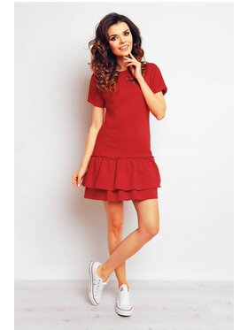 Infinite You Infinite You Sukienka letnia M094 Czerwony Basic Fit