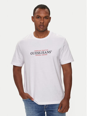Guess Jeans Guess Jeans Marškinėliai M4YI42 K8FQ4 Balta Regular Fit