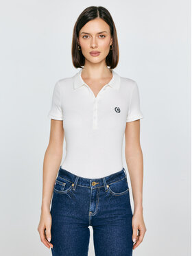 BIG STAR BIG STAR Polo RELLA Biały Slim Fit