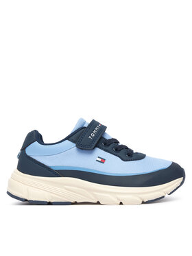 Tommy Hilfiger Tommy Hilfiger Laisvalaikio batai Low Cut Lace-Up/Velcro Sneaker T1X9-35260-1844 S Mėlyna