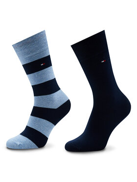 Tommy Hilfiger Tommy Hilfiger Hosszú zoknik 342021001 Sötétkék