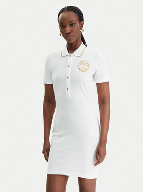 Versace Jeans Couture Versace Jeans Couture Rochie de zi 80HAOT03 CJ01T Alb Slim Fit