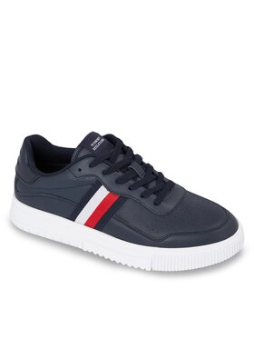 Tommy Hilfiger Tommy Hilfiger Snīkeri Supercup Leather Stripes FM0FM04824 Zils