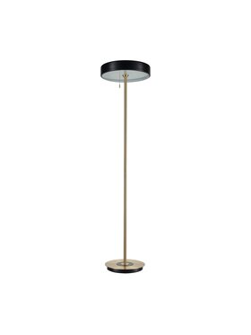 MIAhome MIAhome Lampa podłogowa Artis czarno-złota 162 cm Czarny