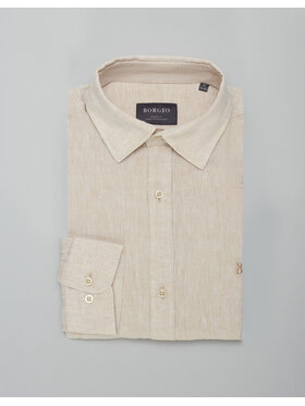 Borgio Borgio Koszula lentini Beżowy Slim Fit