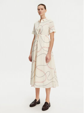 Tommy Hilfiger Tommy Hilfiger Košilové šaty Voile WW0WW46009 Béžová Regular Fit