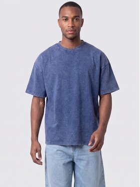 Urban City Urban City T-Shirt Szeroka luźna sprana acid wash 132842 Niebieski Oversize