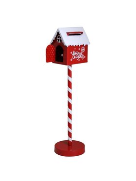 MIAhome MIAhome Skrzynka na listy metalowa świąteczna 51 cm Czerwony