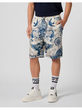 PHILIPP PLEIN PHILIPP PLEIN Szorty materiałowe 29001 Biały Regular Fit