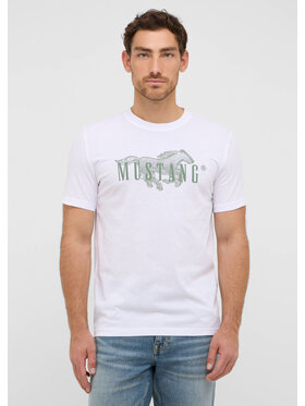 Mustang Mustang T-Shirt Style Austin Biały Regular Fit