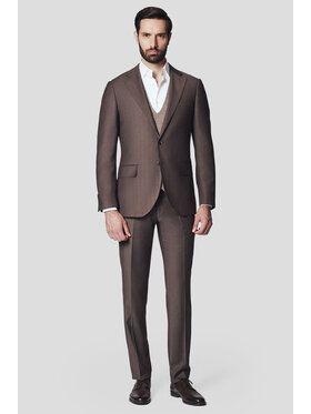 Lancerto Lancerto Garnitur Henderson GA073125000013 Brązowy Slim Fit