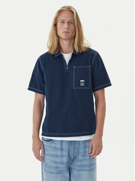 adidas adidas Polo marškinėliai Wabash JW0169 Tamsiai mėlyna Loose Fit