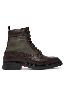 Tommy Hilfiger Tommy Hilfiger Зимни обувки Corporate Casual Mix W Wpm Boot FM0FM05988 Тъмнокафяв