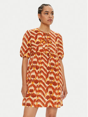 ViCOLO ViCOLO Sommerkleid TB2447 Orange Regular Fit