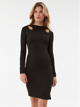 Guess Guess Kleid für den Alltag Clio W3BK74 KBYN0 Schwarz Slim Fit