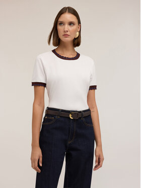 Motivi Motivi T-shirt G011W003471N0S1 Bianco Regular Fit