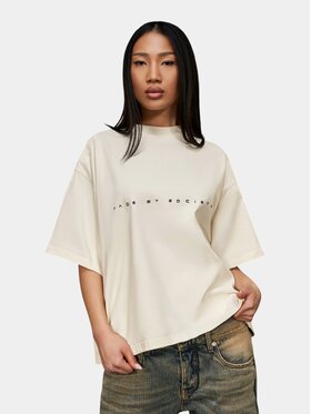 MADE BY SOCIETY MADE BY SOCIETY T-Shirt Tricou NEUTRAL BASIS - T27190 Beżowy Basic Fit
