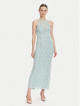 Guess Guess Rochie cocktail W5GK66 KCT80 Albastru celest Slim Fit