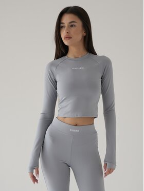 MissDenim MissDenim Longsleeve Soft Touch Szary Second Skin Fit