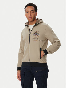 Aeronautica Militare Aeronautica Militare Majica dugih rukava 262FE2131UF00662 Bež Regular Fit