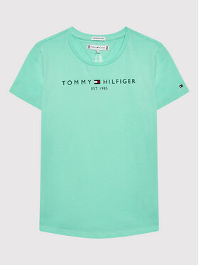 Tommy Hilfiger Tommy Hilfiger T-shirt Essential Logo KG0KG05242 D Zelena Regular Fit