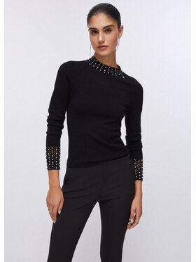 Liu Jo Liu Jo Sweter PA6046MS99E22222 Czarny Slim Fit