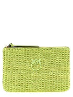 PINKO PINKO Torebka Bicolor Polypropylene Clutch Zielony