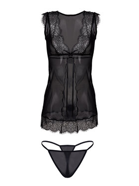 DKaren Lingerie DKaren Lingerie Komplet bielizny Noemi Czarny Slim Fit