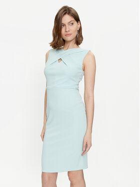 Rinascimento Rinascimento Koktel haljina CFC0118081003 Tirkizna Regular Fit