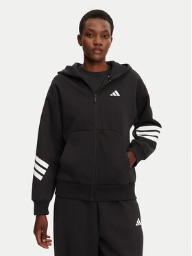 adidas adidas Mikina Future Icons 3-Stripes JE0171 Čierna Regular Fit