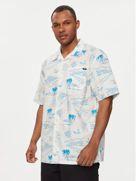 Vans Vans Camicia Davista Ss Woven VN000G7G Écru Regular Fit