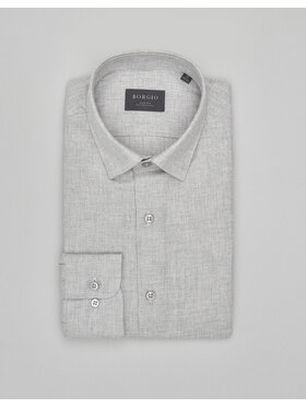 Borgio Borgio Koszula flero_00622 Szary Slim Fit