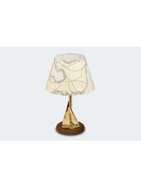 Nautix Nautix Lampa Lampka nocna marynistyczna, drewniana z jachtem Brązowy