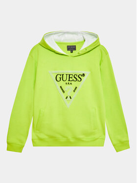 Guess Guess Majica dugih rukava N3YQ04 KAD73 Zelena Regular Fit