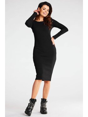 Infinite You Infinite You Úpletové šaty M282 Čierna Basic Fit