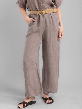 Perso Perso Spodnie damskie PTE255056F Brązowy Regular Fit