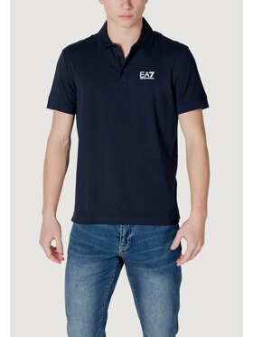 EA7 Emporio Armani EA7 Emporio Armani Polo 8NPF14 PJVQZ Niebieski Casual Fit