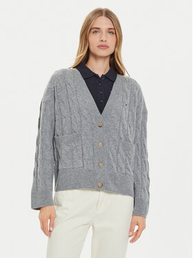 Tommy Hilfiger Tommy Hilfiger Cardigan WW0WW43089 Grigio Regular Fit