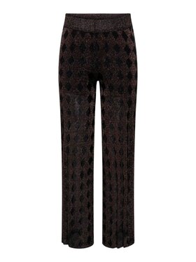 ONLY ONLY Spodnie damskie Pantalone donna onlmalou glitter Czarny Regular Fit
