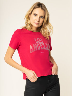 Guess Guess T-shirt Glam La Tee W01I89 R5JK0 Rosa Regular Fit