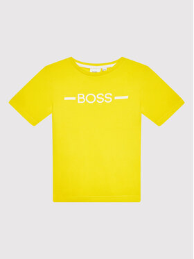 Boss Boss T-Shirt J25N29 M Żółty Regular Fit