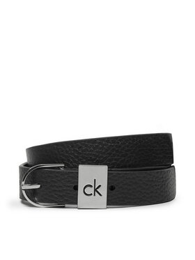 Calvin Klein Calvin Klein Pasek Damski Ck Loop Thin Round Buckle 2.5 K60K612856 Czarny