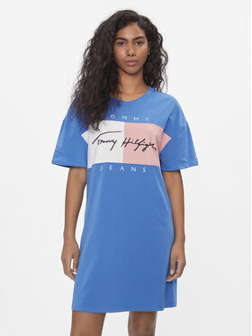 Tommy Jeans Tommy Jeans Vsakodnevna obleka UW0UW04969 Modra Relaxed Fit