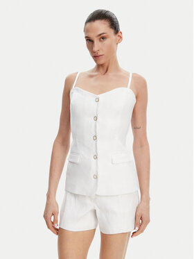 Guess Guess топ W5GH0L WH5L2 Бял Regular Fit