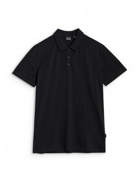 4F 4F Polo MIDSHOP TEXTILE Czarny Regular Fit